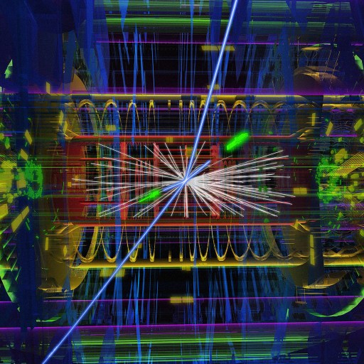 Colorful digital abstract art with dynamic lines and geometric shapes.