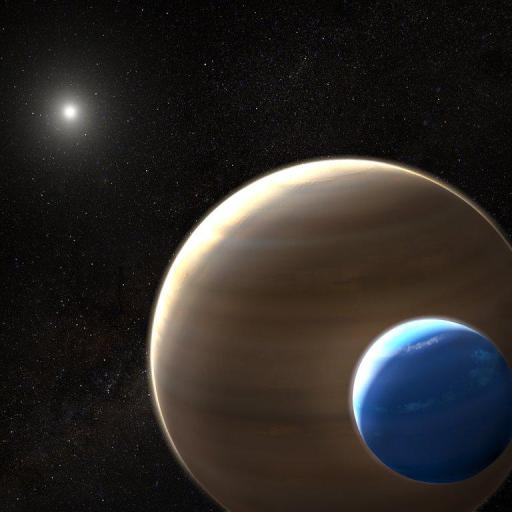 two planets exoplanet system illustration