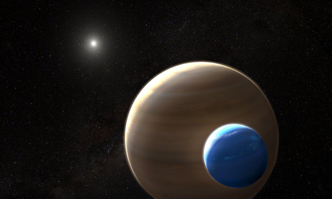 two planets exoplanet system illustration