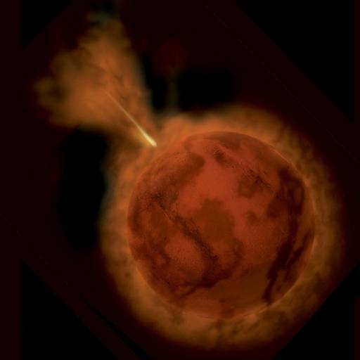 A large impact from an asteroid billions of years ago may have created the moons of Mars, including an inner, larger one that no longer exists today! (Credit: Medialab, ESA 2001)