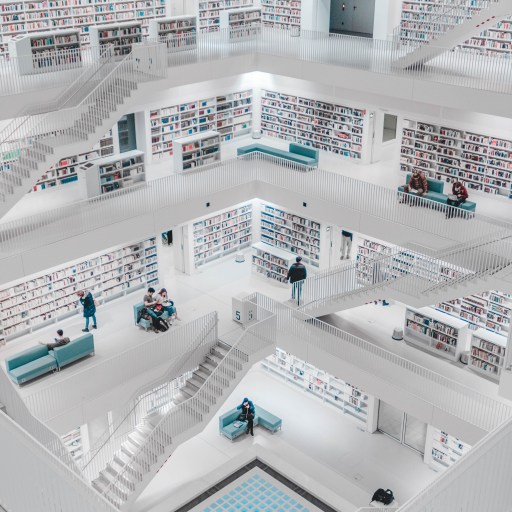 A modern library illustrating the concept of decoding data