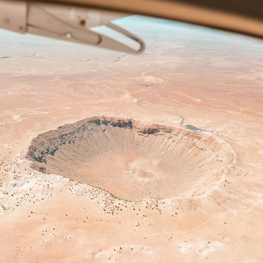 A giant space rock demolished an ancient city, illustrated here by a crater