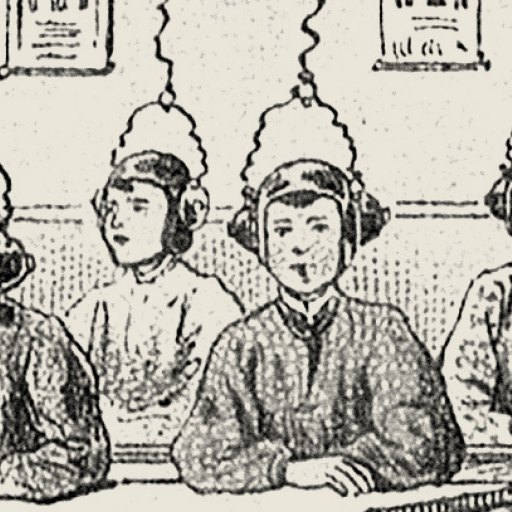 A black-and-white drawing of four students sitting at desks, each wearing helmet-like devices with wires extending upward, as if tapping into their intelligence.
