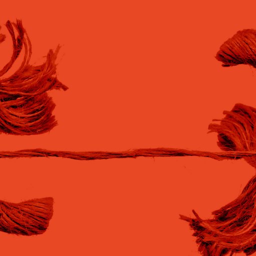 A frayed rope pulled from both ends against a solid orange background, with strands unraveling on each side—capturing the tension felt when you’re learning how to apologize and mend strained connections.