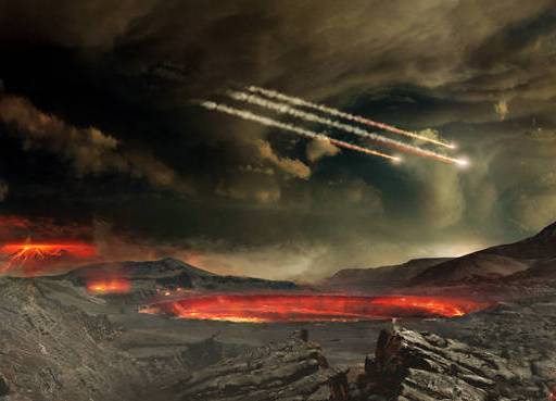 meteors impact early Earth