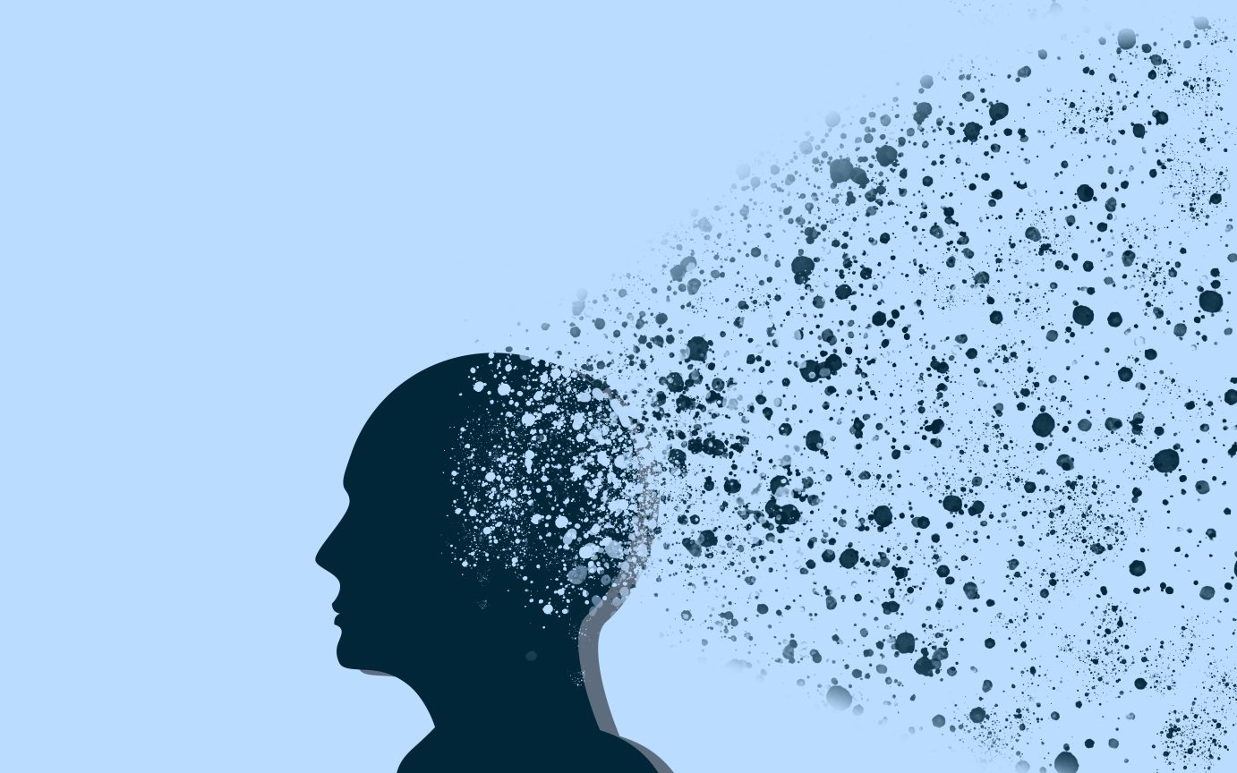 An abstract image representing how Alzheimer's disease changes the brain