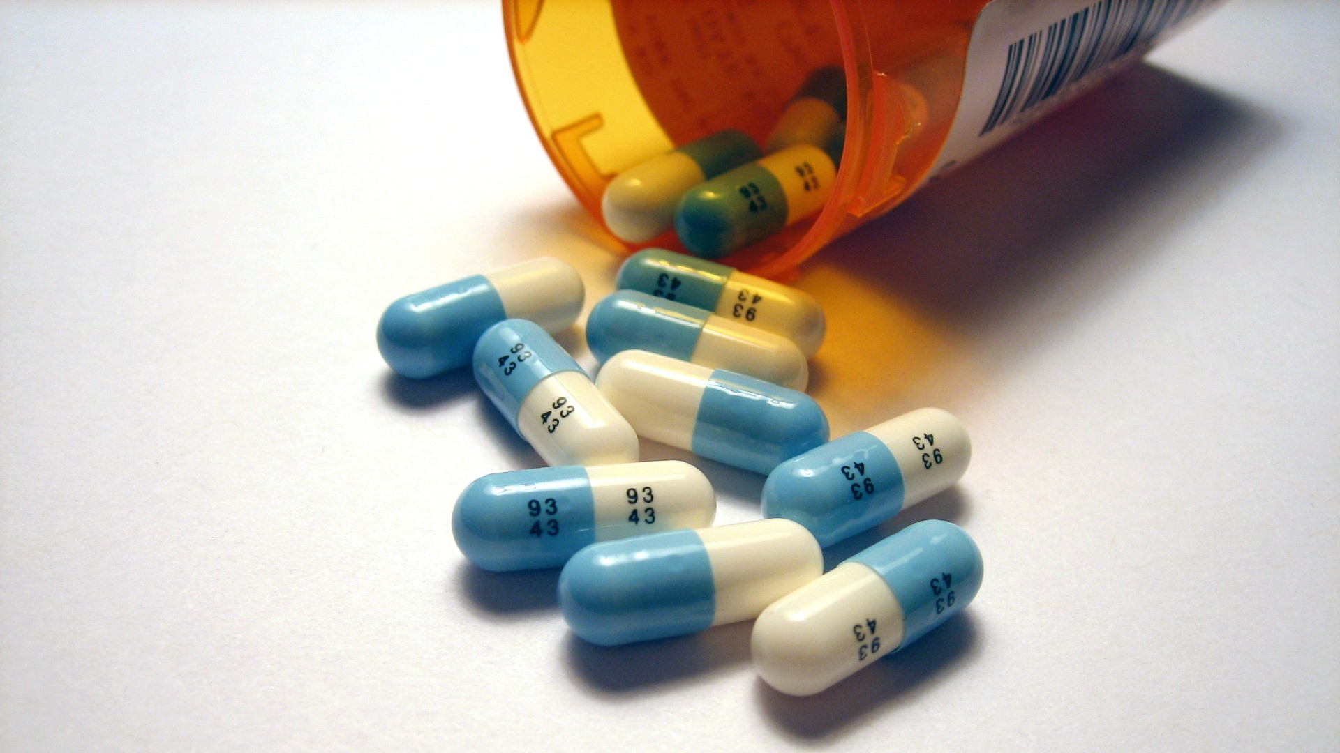 A prescription bottle for Prozac, a common antidepressant used for treating depression and PTSD.