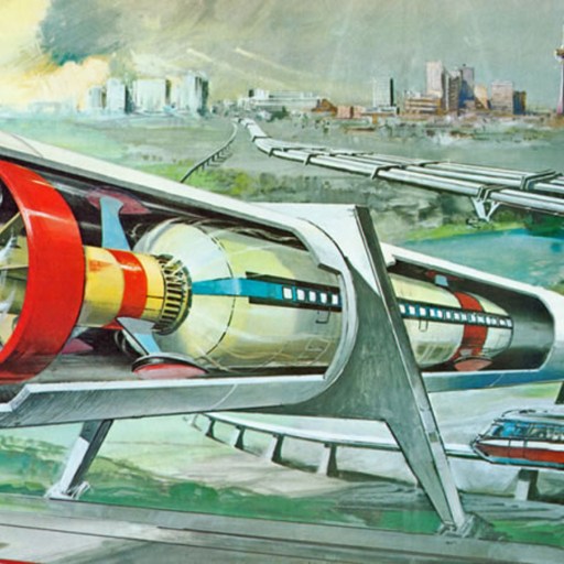 A 1974 concept of a vacuum train