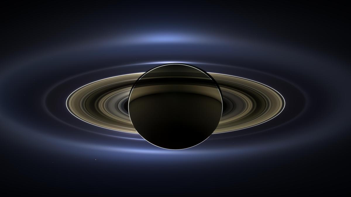 NASA cassini saturn rings shadow eclipse