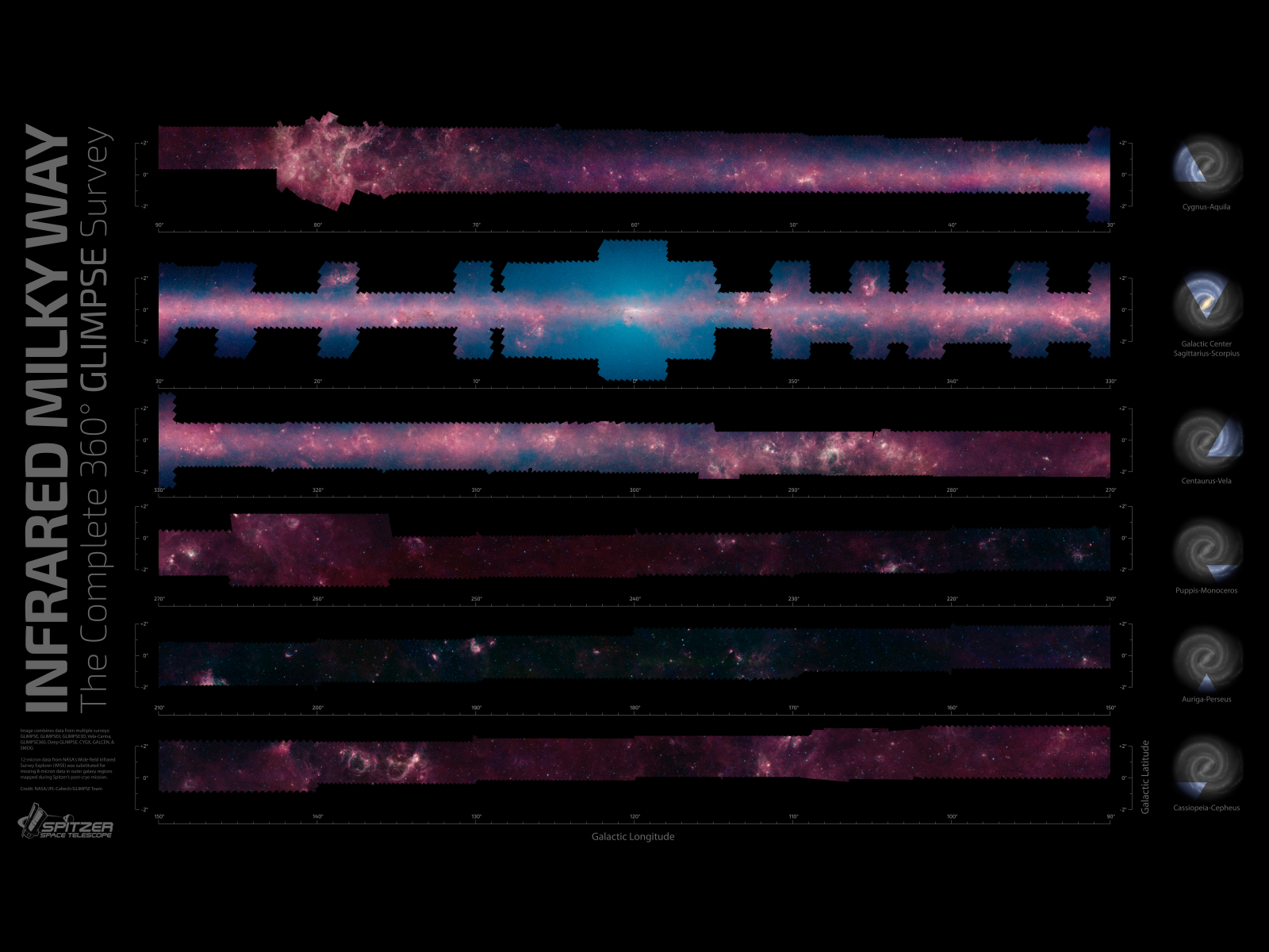 NASA Glimpse Spitzer Milky Way