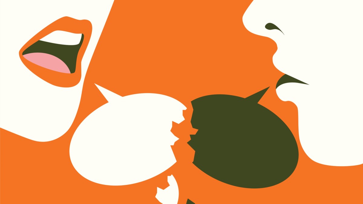 An illustration representing a tense argument between a man and woman