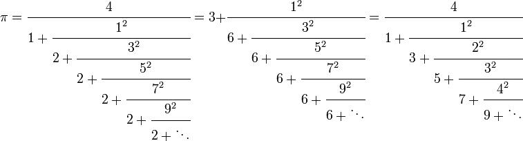 continued fraction pi