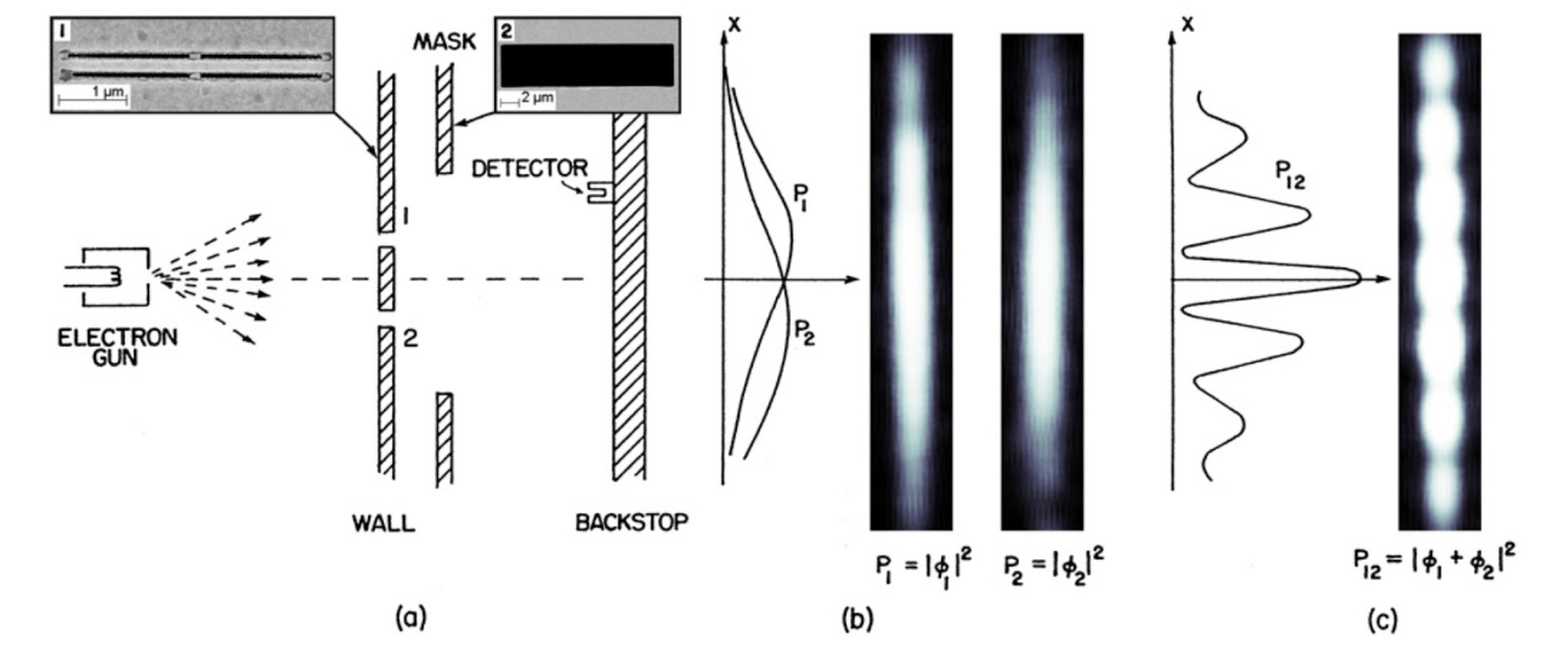 double slit experiment with a movable mask