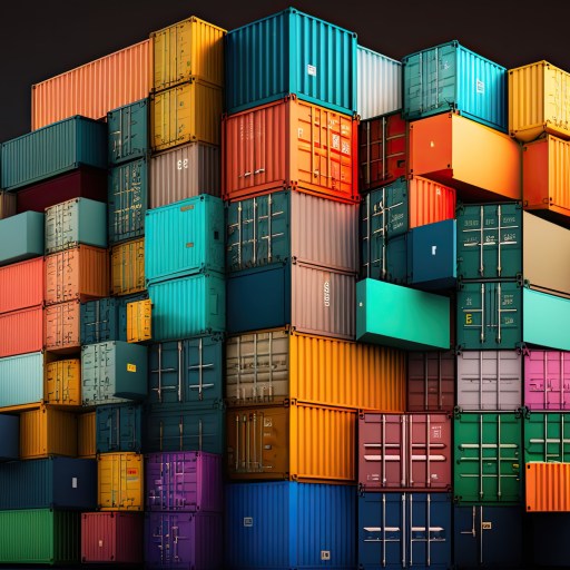 stack of shipping containers