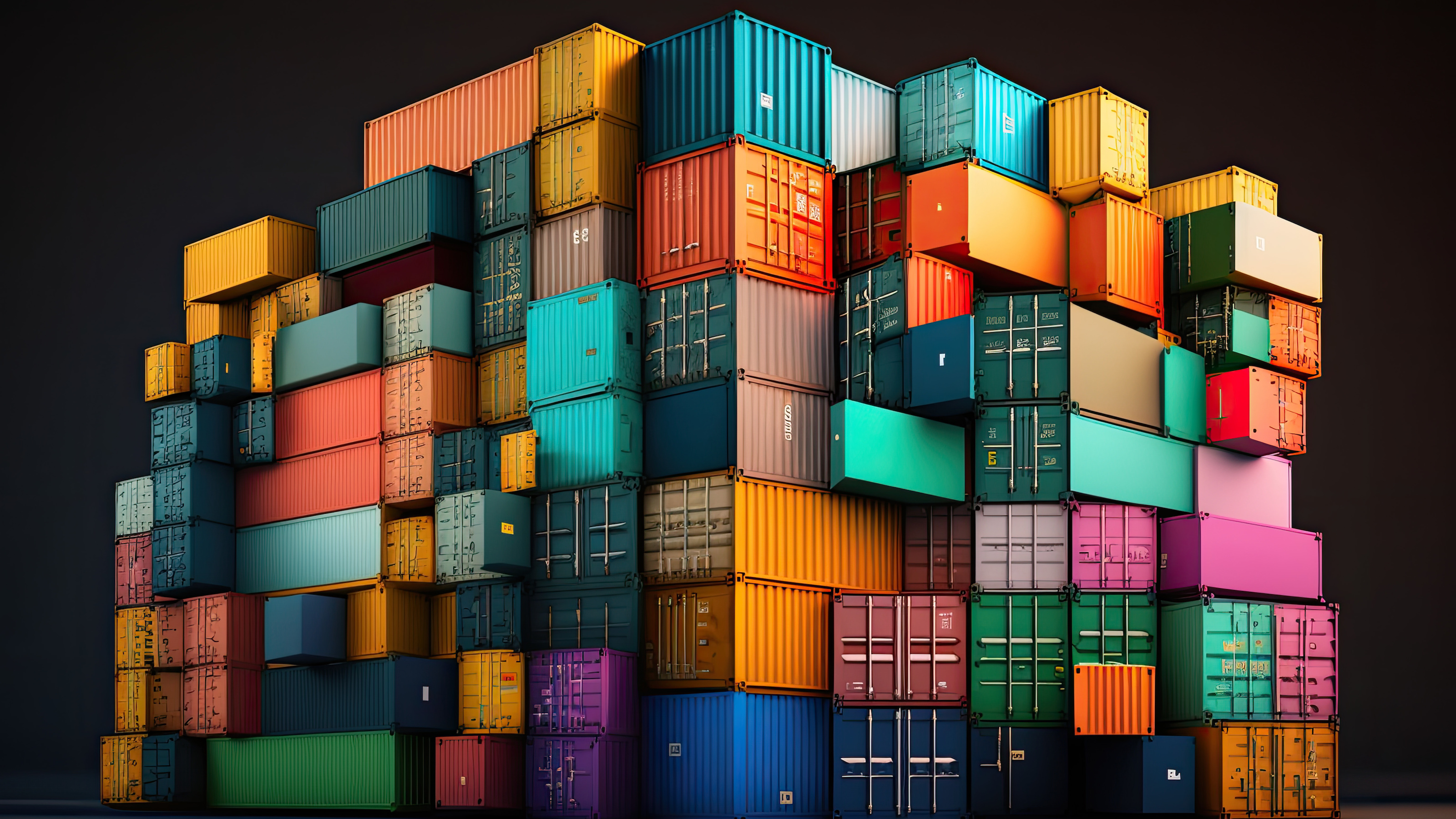 stack of shipping containers