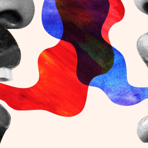 a man and a woman with their mouths open.