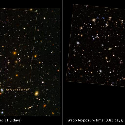 JWST vs Hubble deep field
