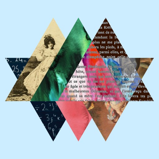 a collage of a star of david.