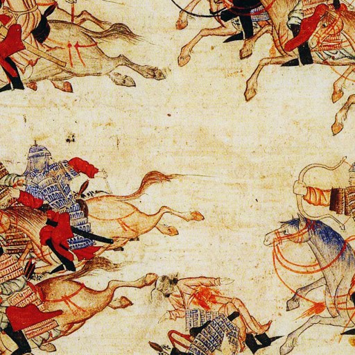 a group of men riding on the backs of horses.