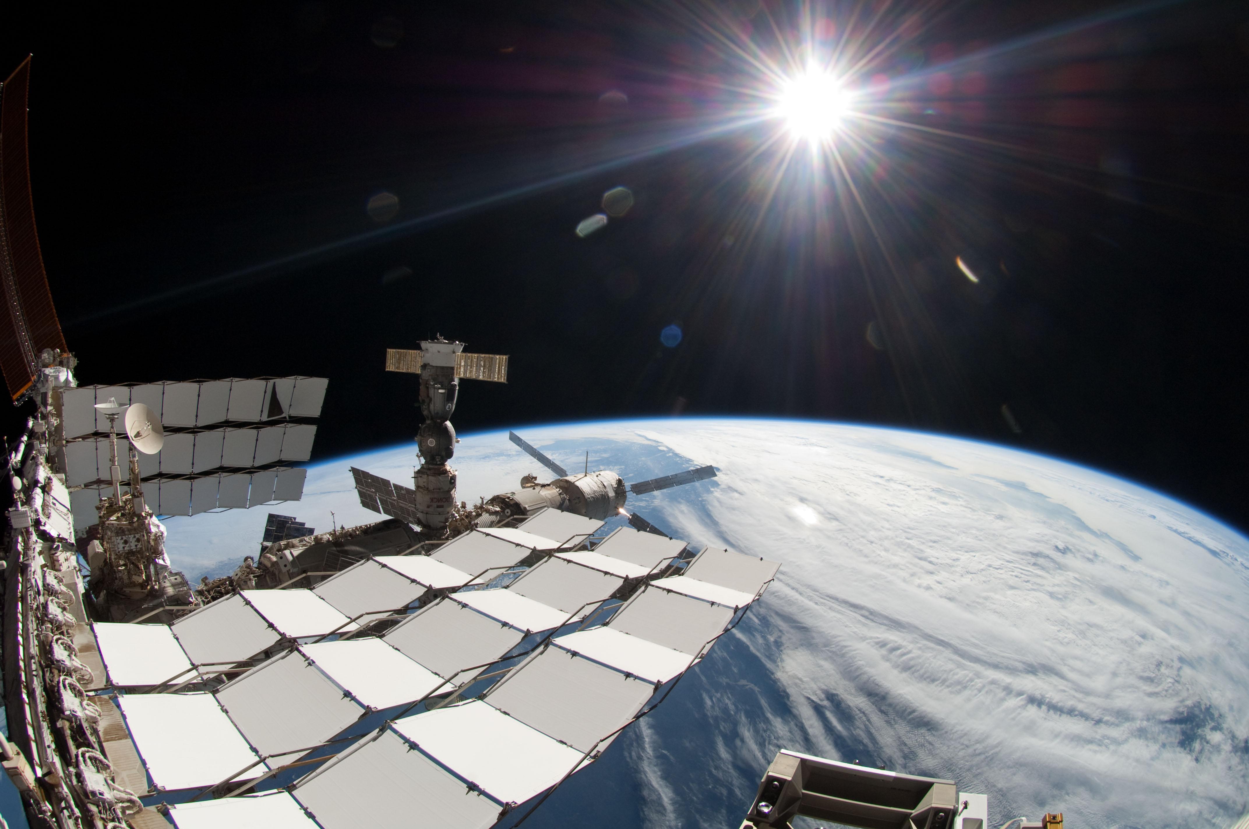 sun photographed from space