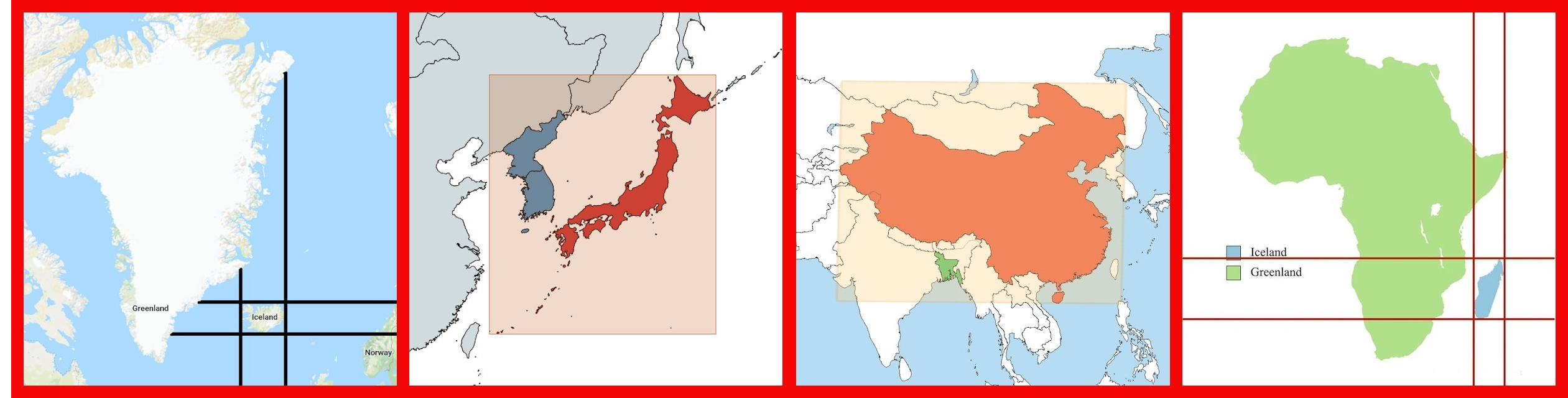 a map of the different areas of the country.