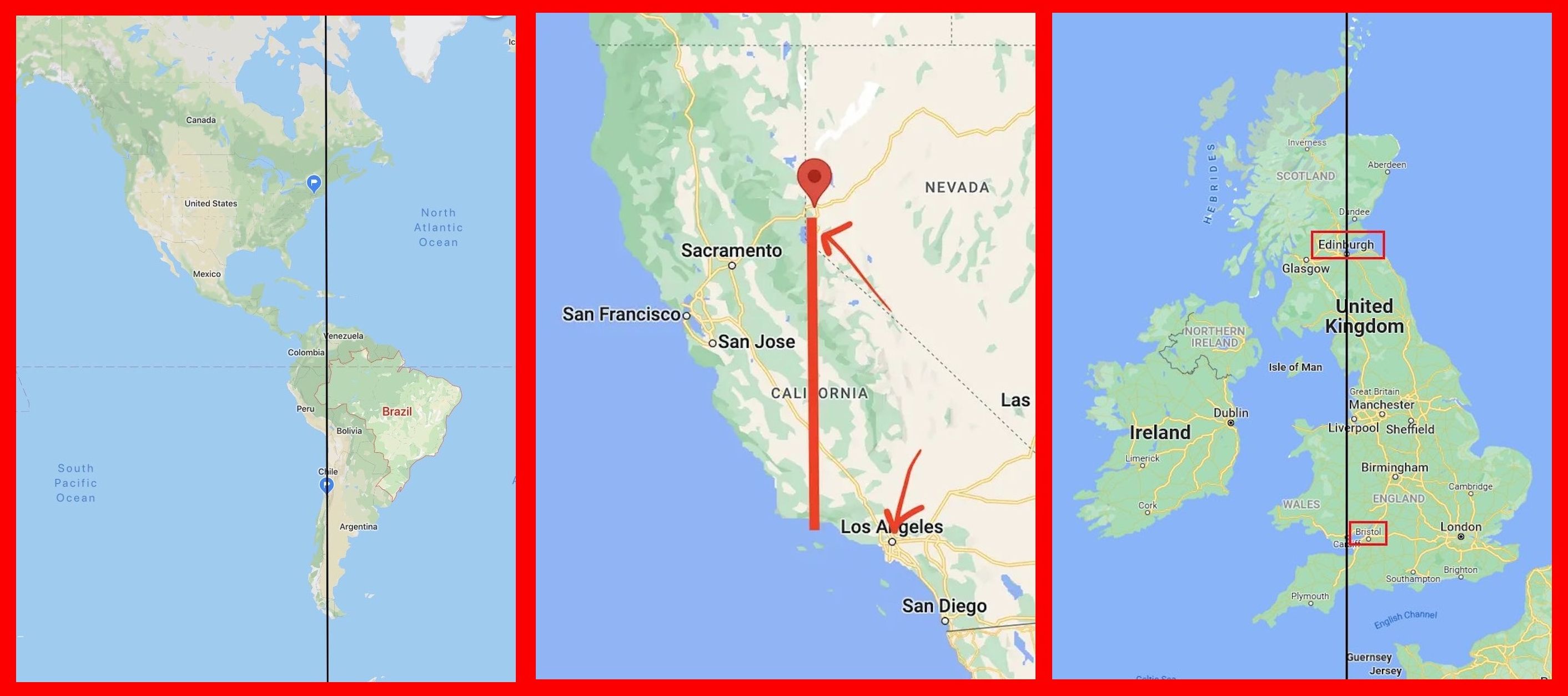 a map of the location of a plane.