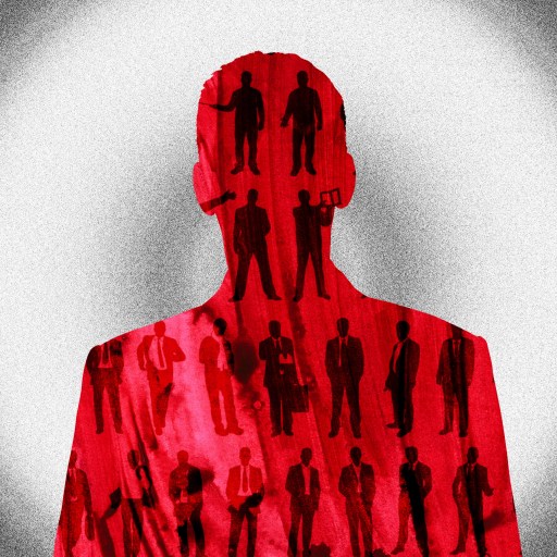 a man standing in front of a white light.