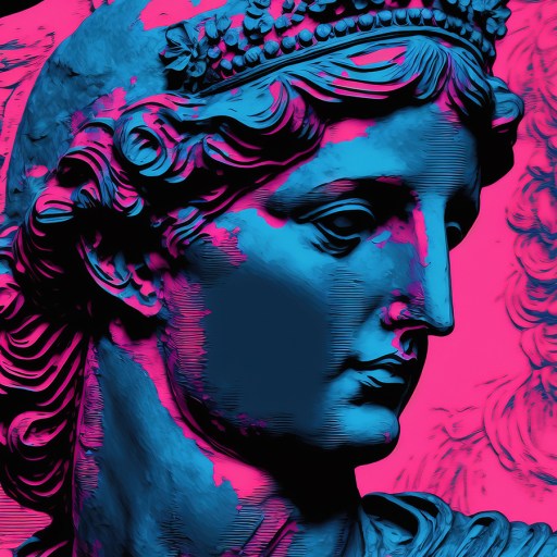 a close up of a statue