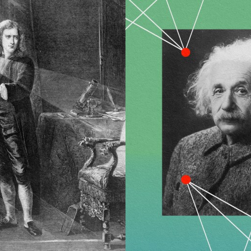 a drawing of a man standing next to a painting of a woman.