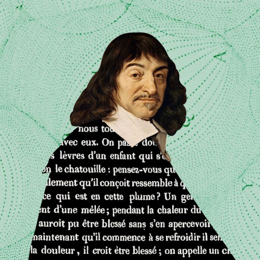 a portrait of a man with a green background.