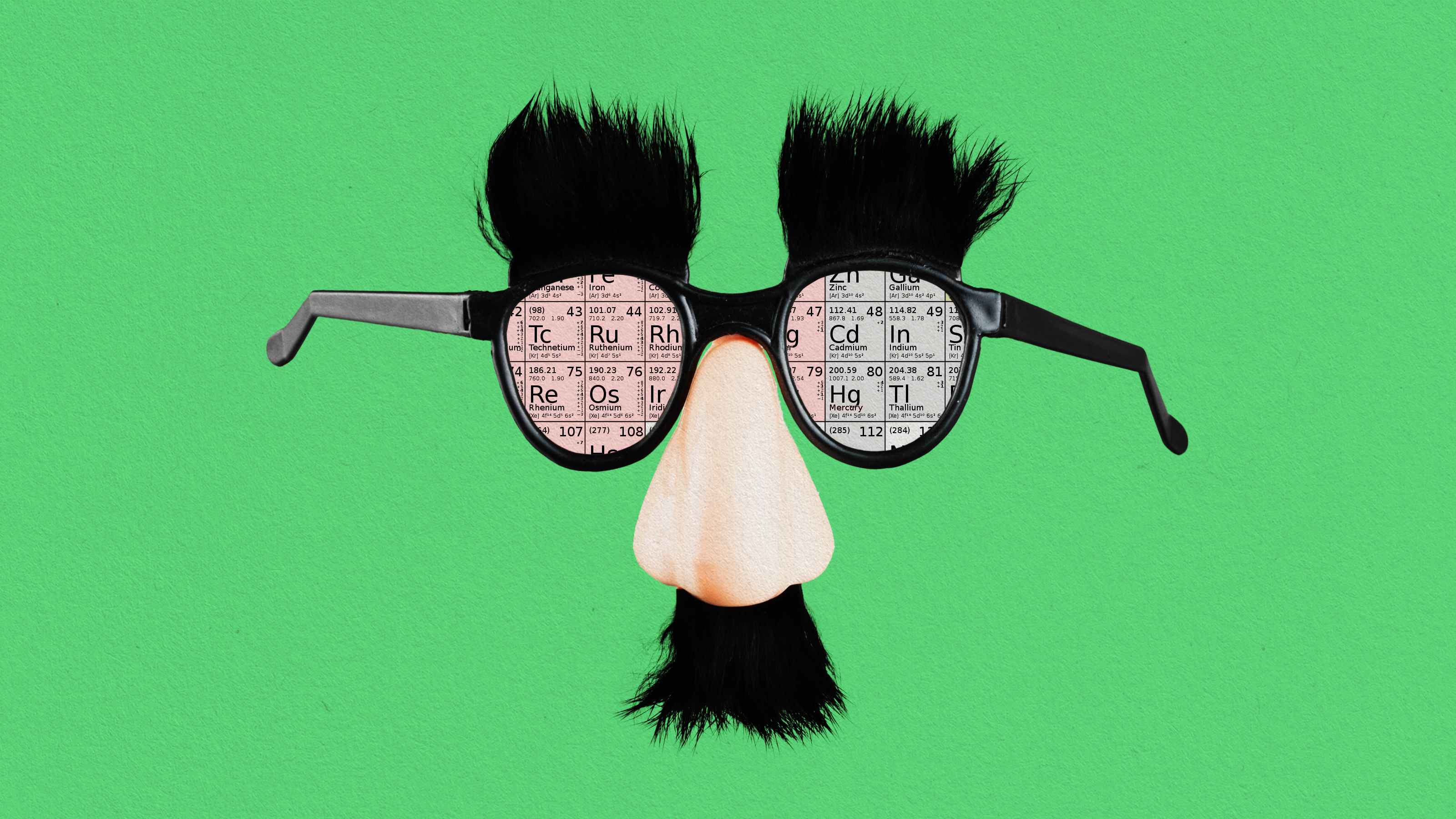 a pair of glasses with a fake bird's head on it.