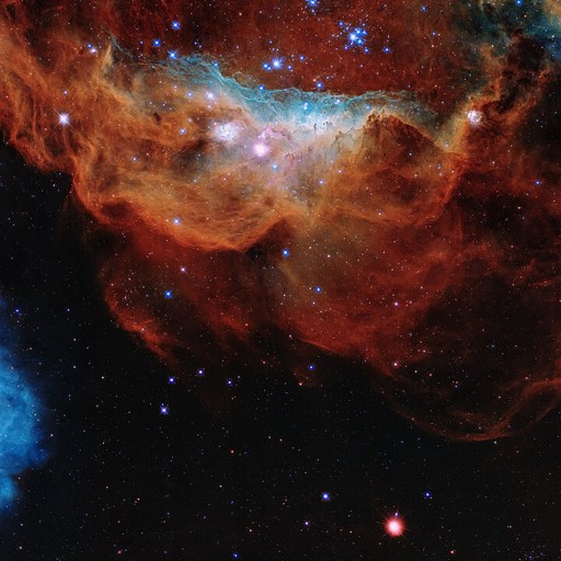 a close up of two stars in the sky.