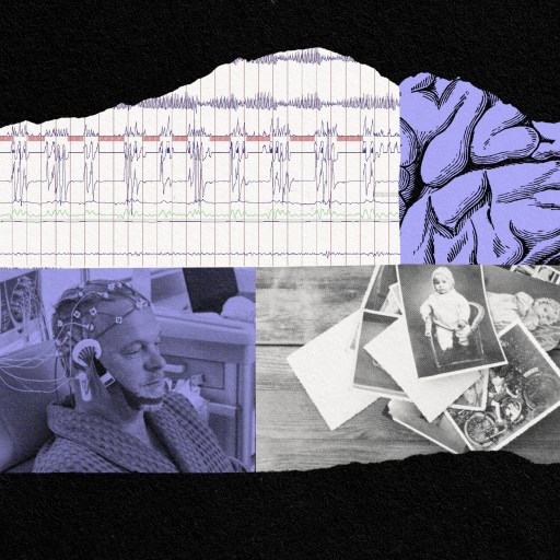 A black t-shirt featuring a picture of a man and a woman, causing brain zaps.