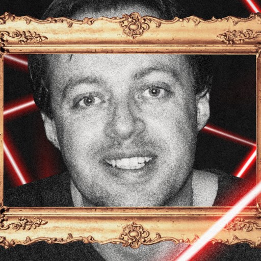 A man experiences Stendhal syndrome while smiling in front of a red light frame.
