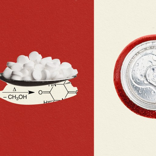 a sweet treat made with aspartame.