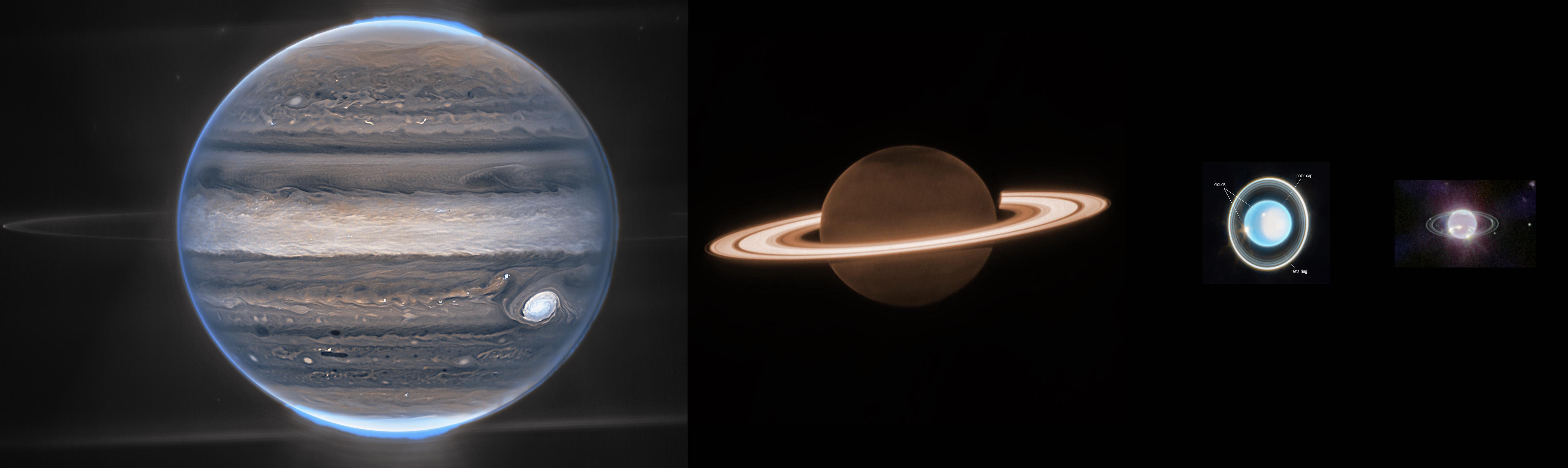 Saturn Jupiter Uranus Neptune JWST