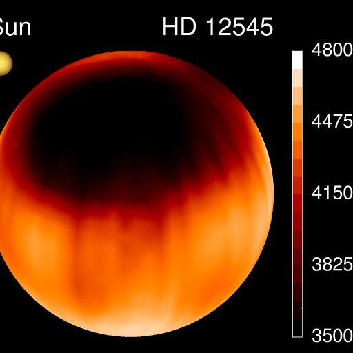 sun vs hd 12545 sunspot starspot temperature