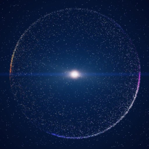 An image of a star in space.