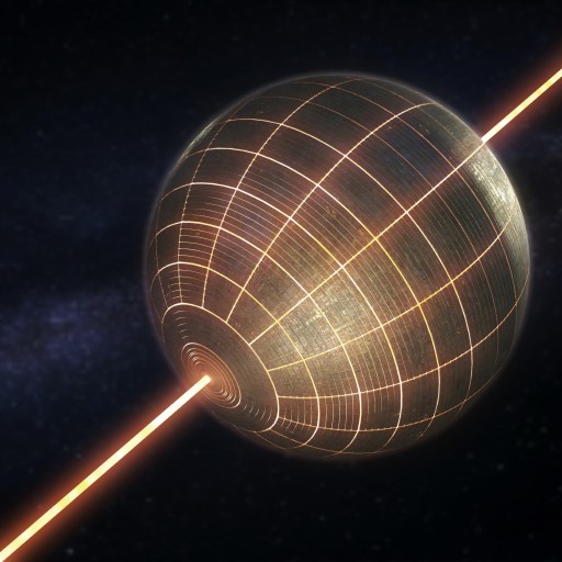 An artist's rendering of an object in space.