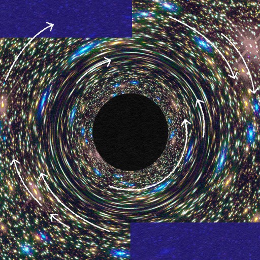 An image of an ancient black hole