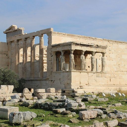 The parthenon in athens, greece.
