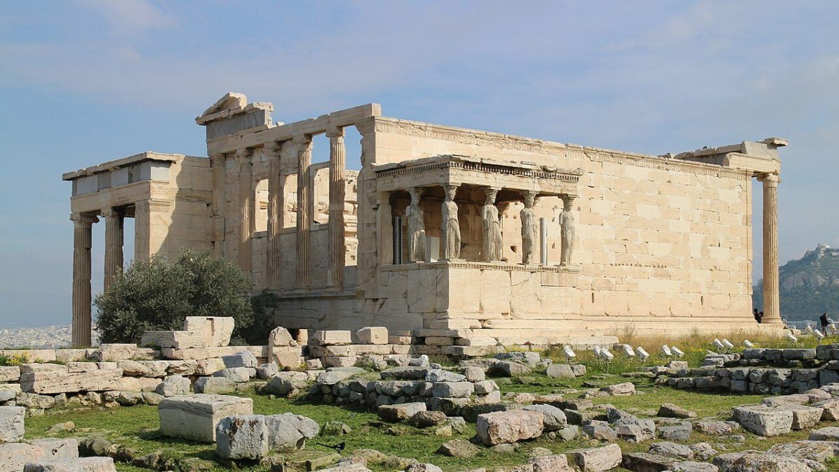 The parthenon in athens, greece.