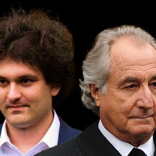 Two men in suits standing next to each other, discussing fraud.