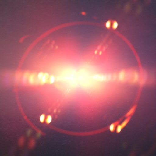 An image of a red light shining on a dark background.