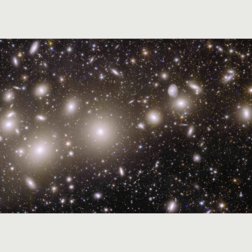 An image of a galaxy cluster.