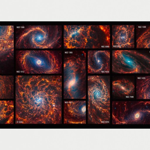 Nasa's JWST captures spiral galaxies in a series of photos.