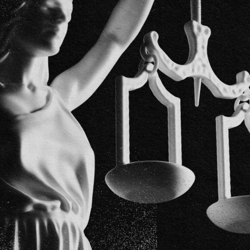 An image of a statue symbolizing human rights, delicately holding scales of justice.