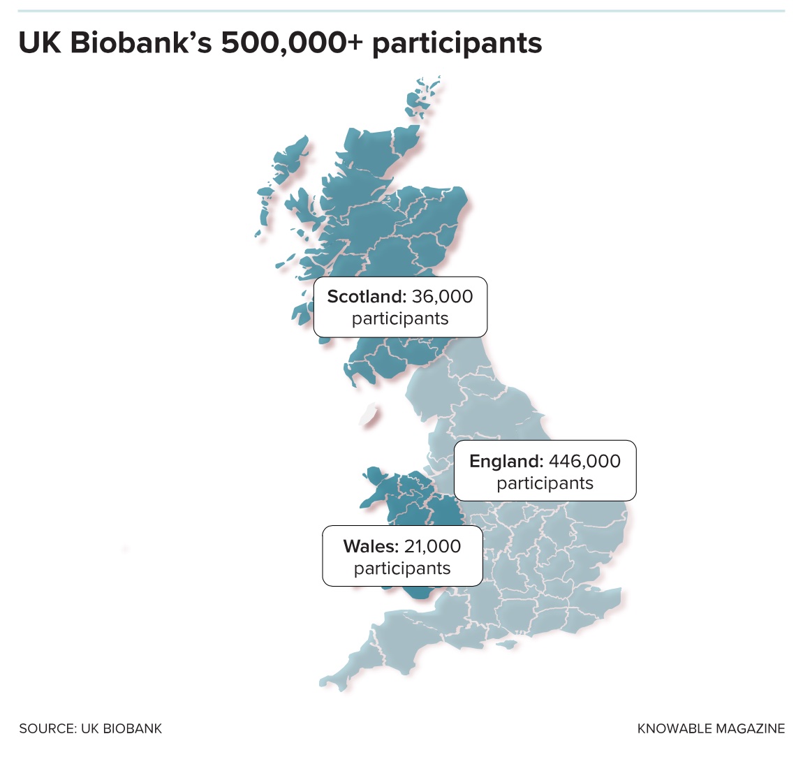 A map of uk with white labels.