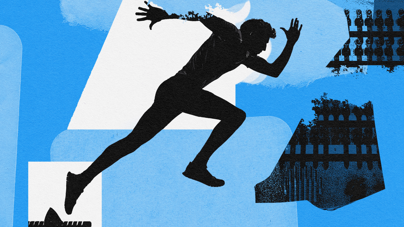 A man displaying conatus while running in the air.