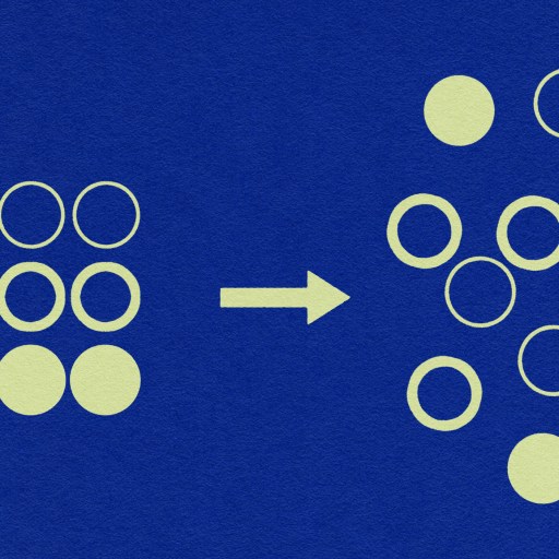 A blue t-shirt with a yellow circle and arrow, representing the universe.